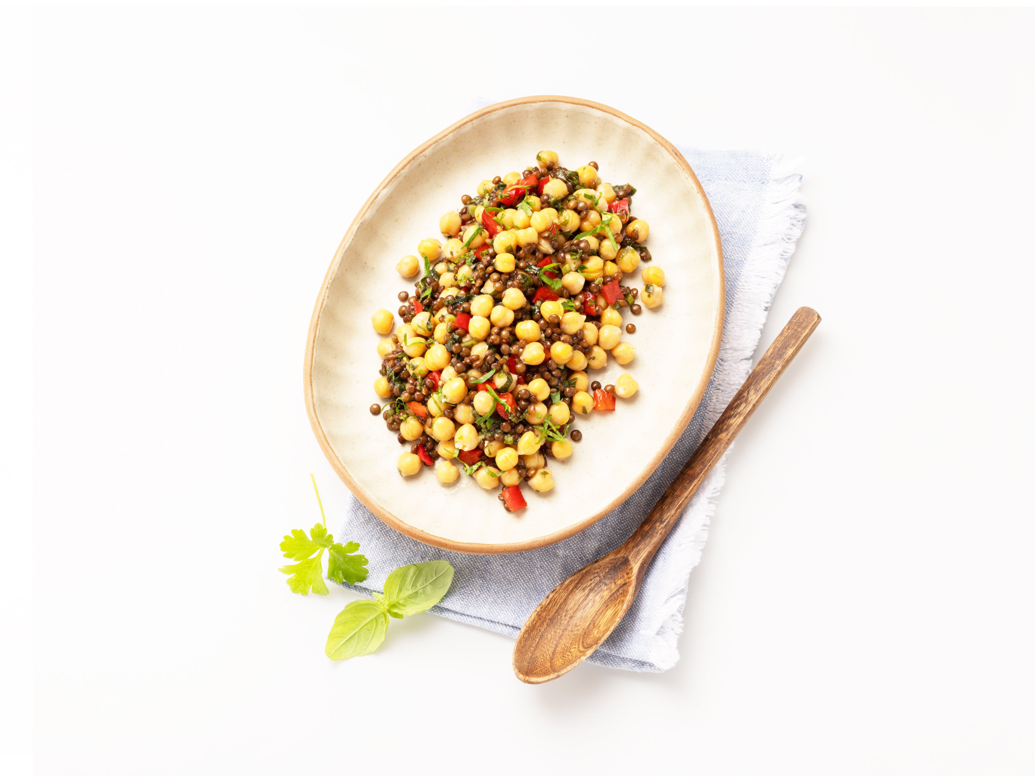 Kichererbsen-Belugalinsen-Salat