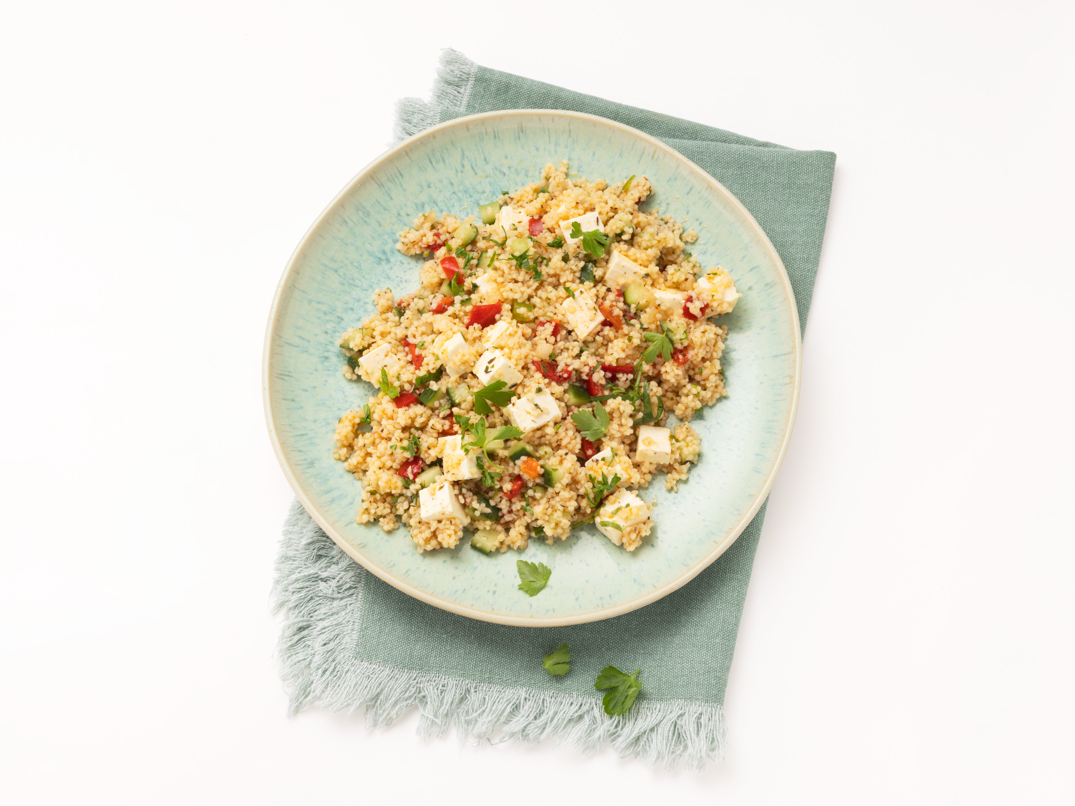 Couscous-Salat mit Hirtenkäse